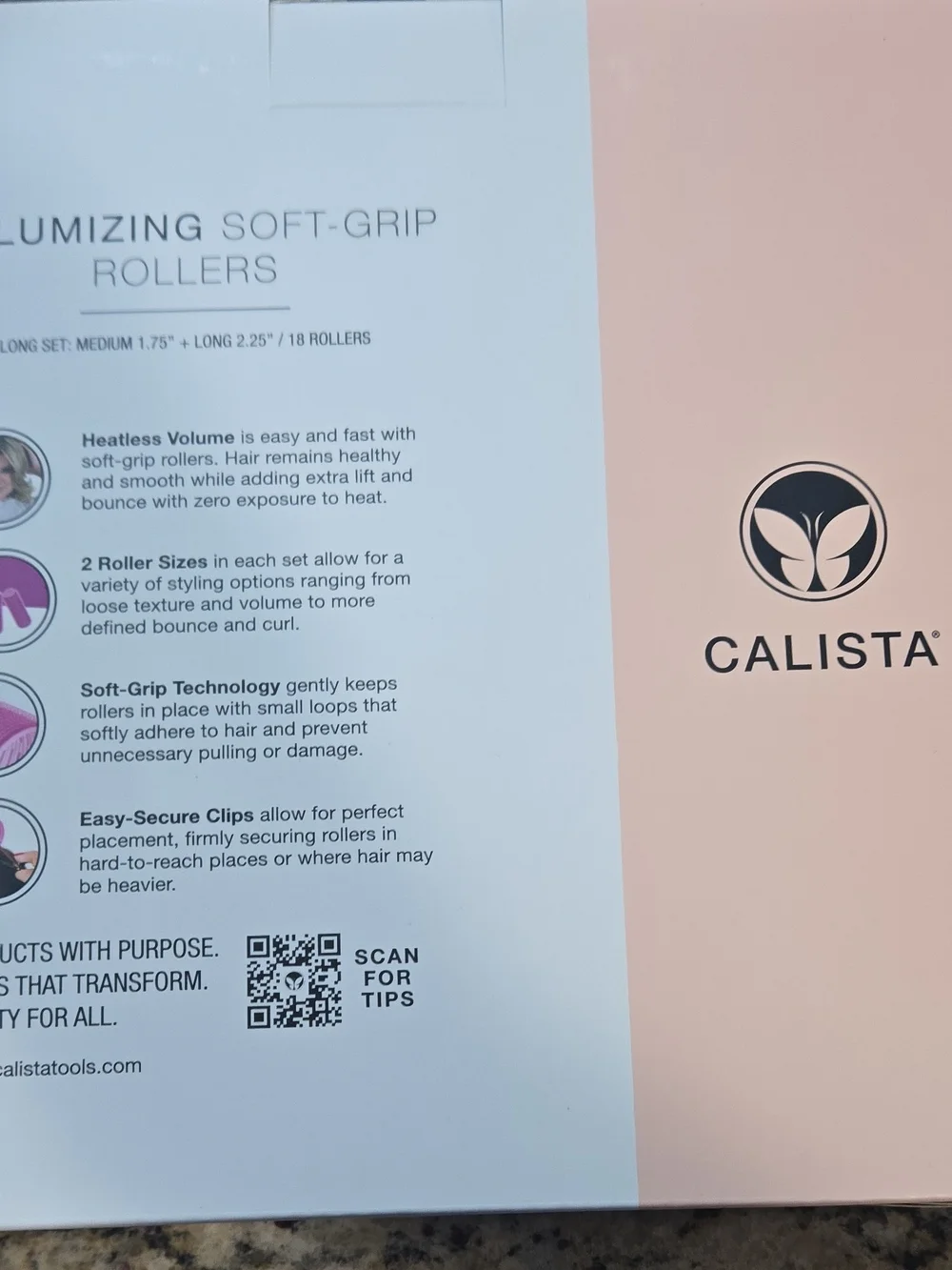 Calista Volumizing Hair Rollers Set - Purple